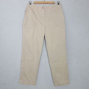 Ralph Lauren LRL Khaki Pants Women 10 (32x28) Cotton Straight Leg Casual Relaxed
